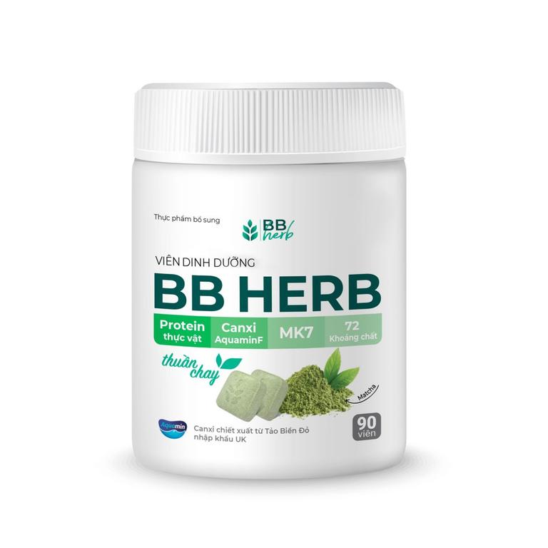 Bombo 3 hộp Viên sữa ăn liền BB HERB vị Matcha